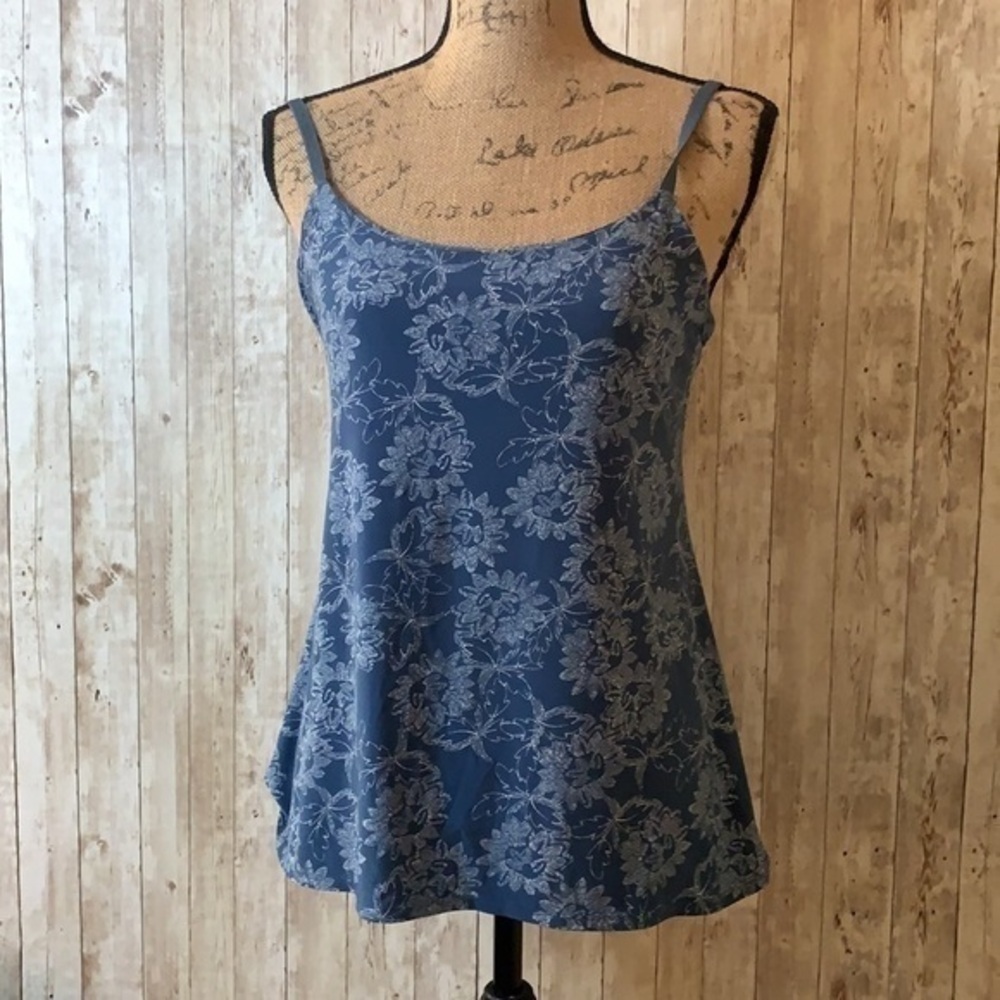 George Blue Floral Spaghetti Strap Cami